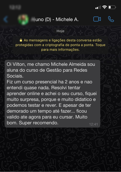 Depoimento Michele